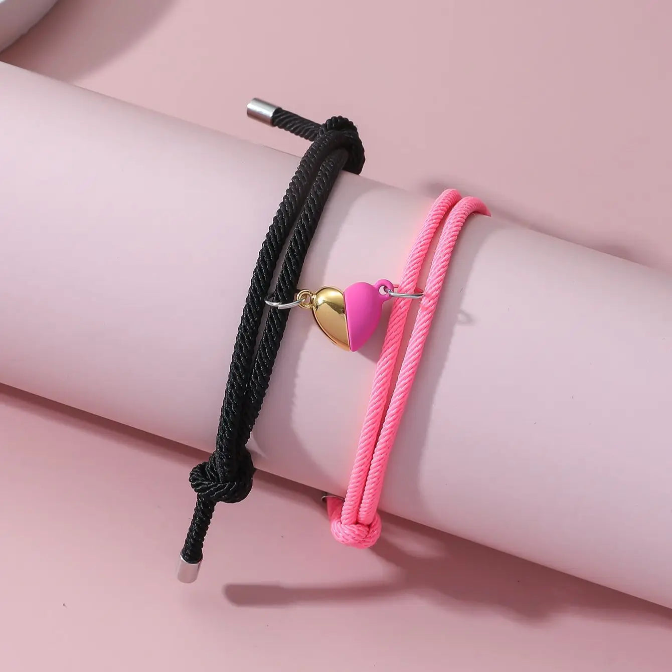 Heart Magnet Bracelets Set