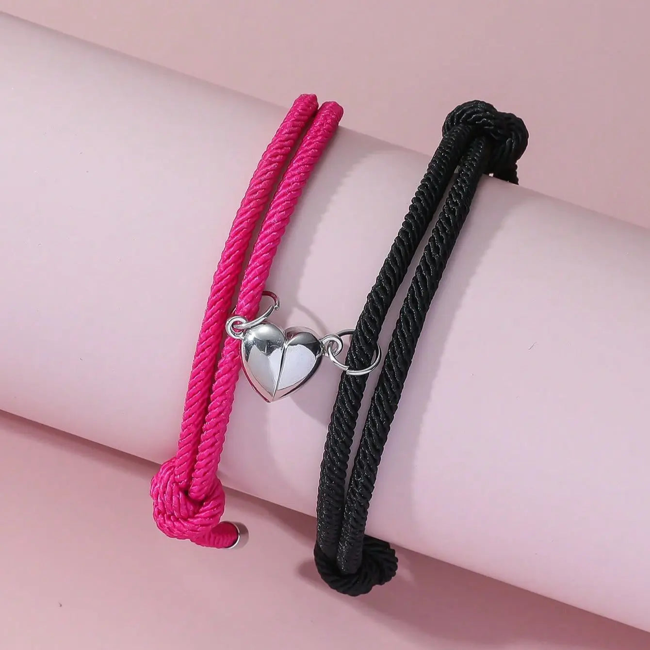 Heart Magnet Bracelets Set