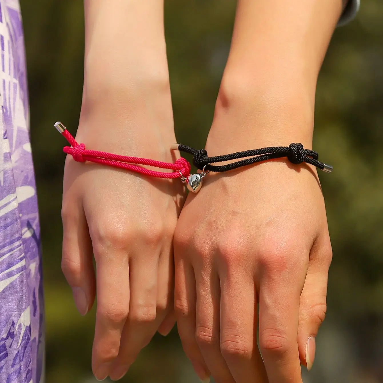 Heart Magnet Bracelets Set