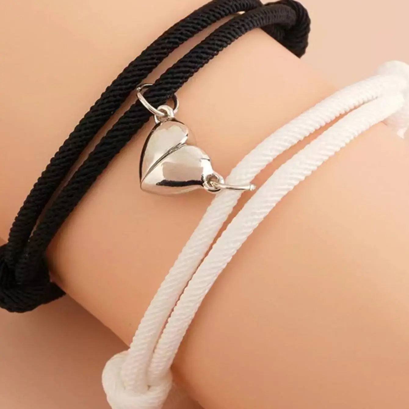 Heart Magnet Bracelets Set