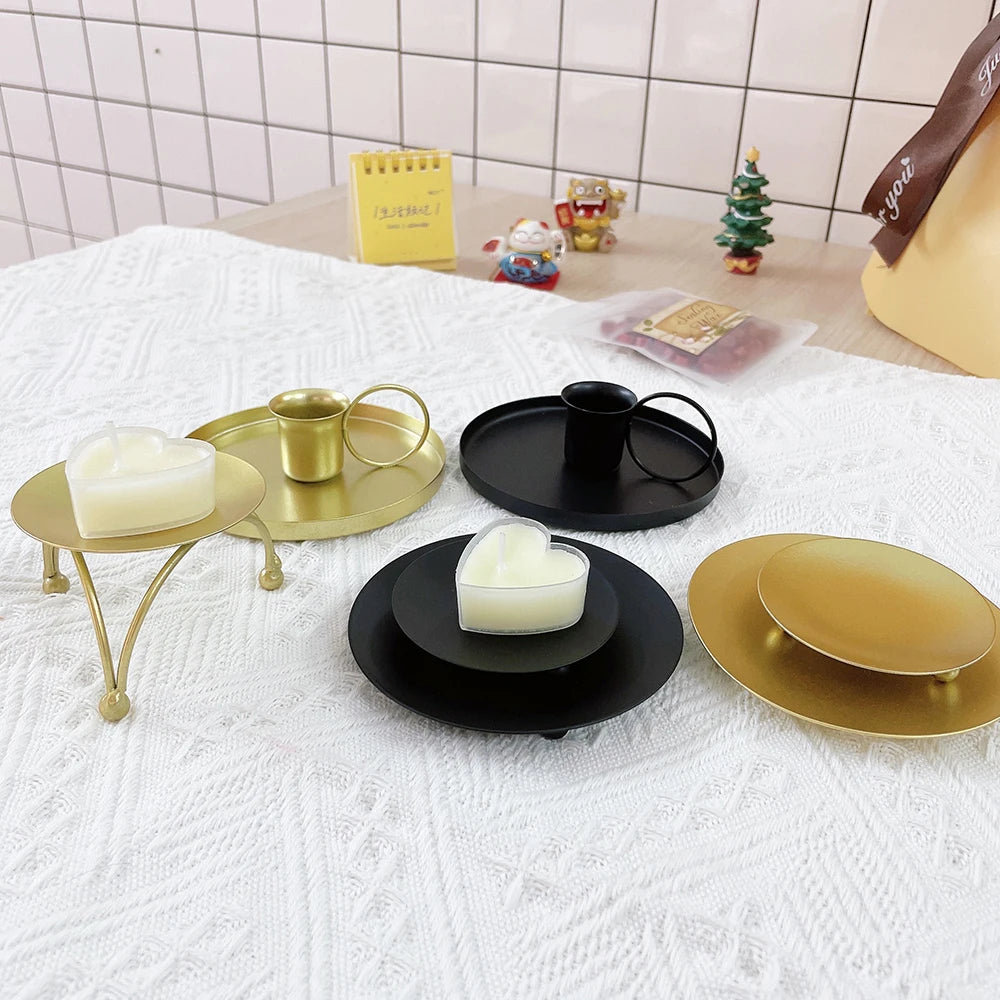 Iron Plated Candle Holder
