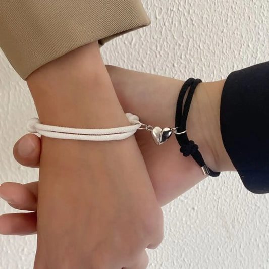 Heart Magnet Bracelets Set